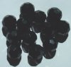 12, 20mm Acrylic Faceted Black Round Beads